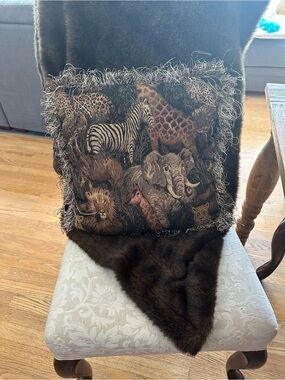 Safari Animal Tapestry Throw Pillow